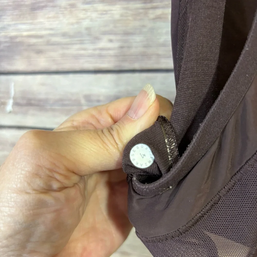 Sheer back Lululemon bra Size 4 Brown Color